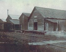 Back view-Scoville and Brown-Storage Sheds Railroad view of backend - Scoville & Brown Warehouses.